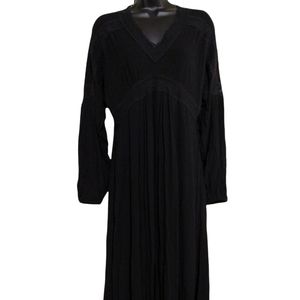 Lira Boho Style Long Sleeve Black Dress XS